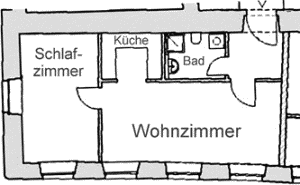 Grundriss der Wohnung